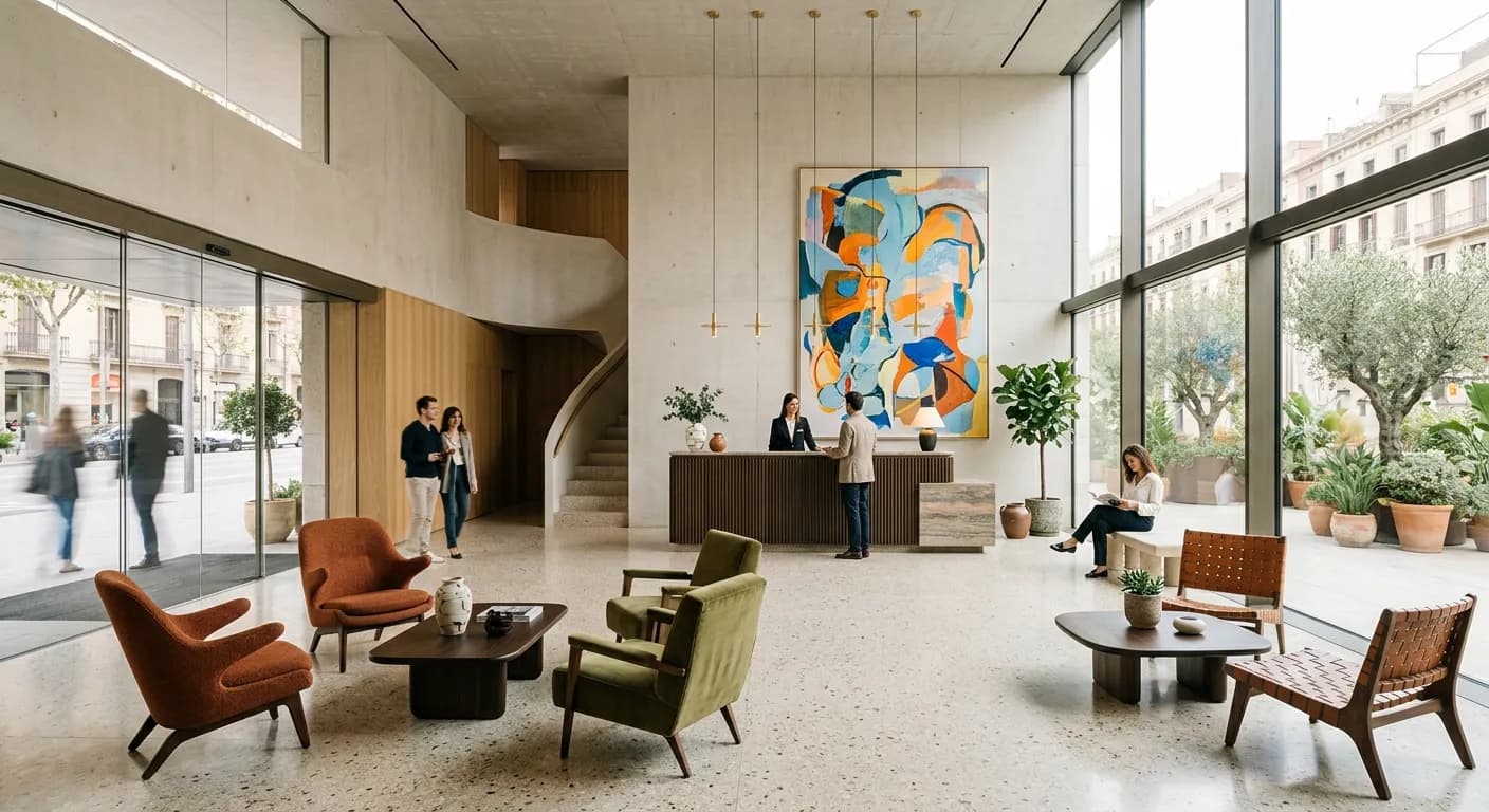 Design hotel rooftop bar in Rome with panoramic city and sea views