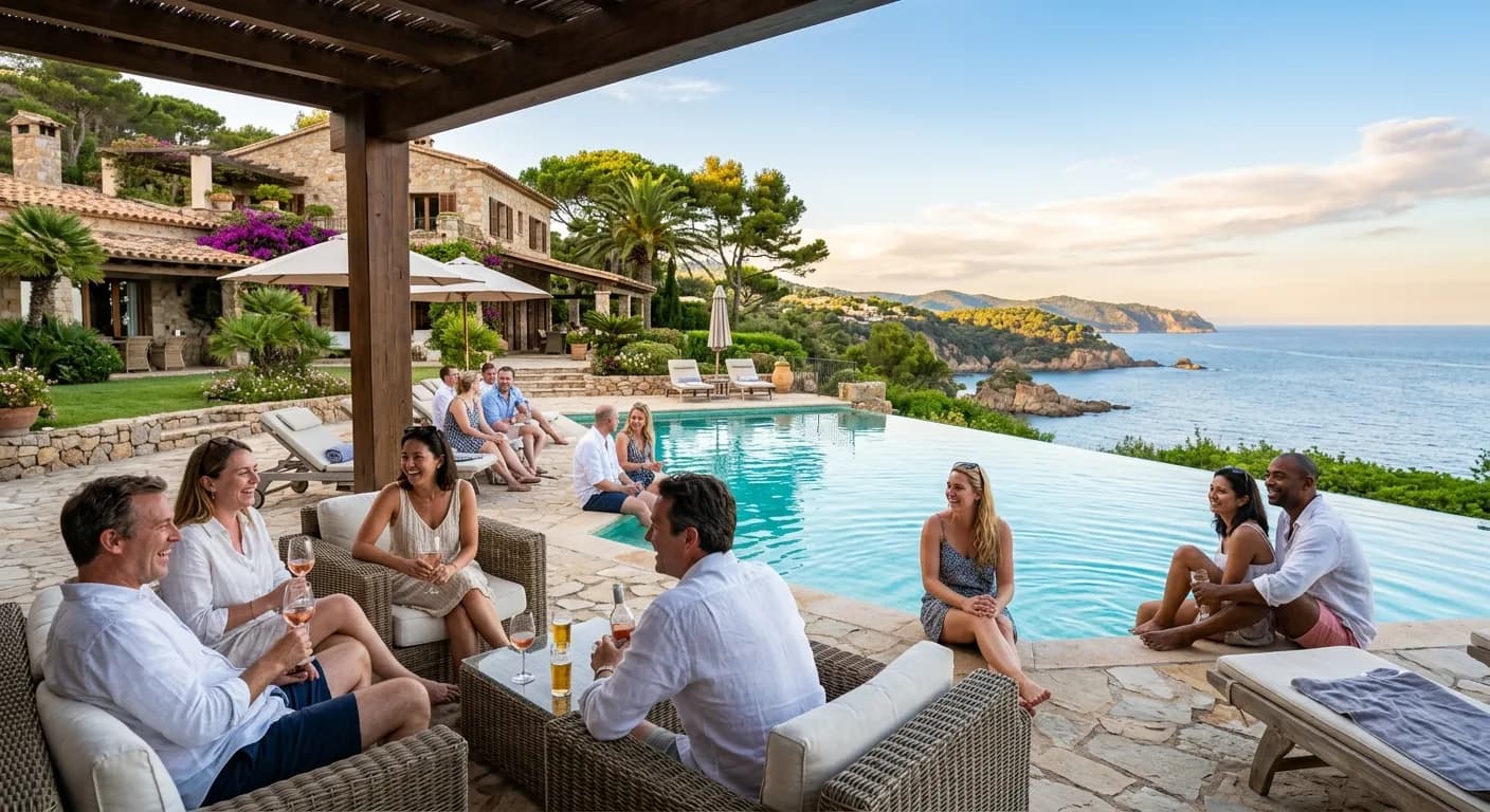 Corporate team offsite retreat at a Costa Brava venue near Rome
